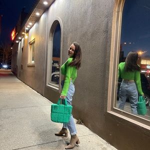 Beautiful green crop sweater Zara!!!